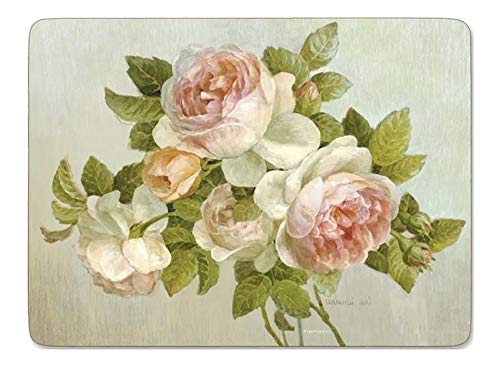 Pimpernel Platzsets, Antik-Rosen, groß, 4 Stück