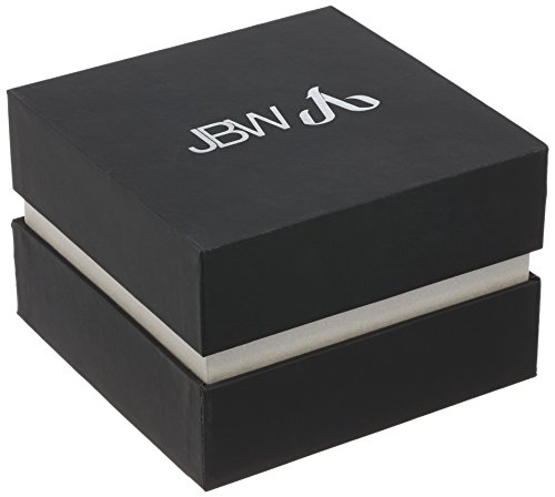 JBW MEN'S SAXON DIAMOND 46MM BLACK LEATHER BAND SWISS QUARTZ WATCH JB-6101L-J