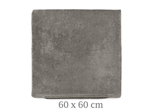 Hochwertige Kissenhülle mit samtig-weichem Chenille-Touch und dezentem Design – erhältlich in 14 modernen Farben und 3 verschiedenen Größen, 60×60 cm, silber - 3