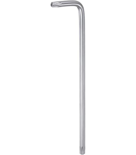 Sourcing Map T40 Torx-Sternschlüssel – Manipulationssicher, L-förmig, 17,8 Cm Arm, Aus CR-V-Stahl
