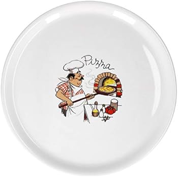 MamboCat 2er Set Smiley Pizzateller - Lustige Porzellanteller Mit Gemüse-Gesichtern