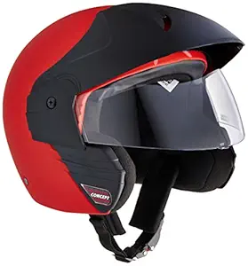 Studds Ninja Concept Eco Half Helmet (Sports Red, M)