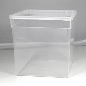 BraPlast Dose 5,8 Liter 18,5 x 18,5 x 19,0 cm - transparent mit transparentem Deckel / Kunststoff Stapelbox