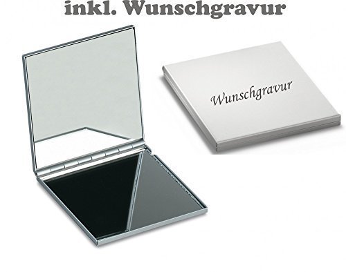Taschenspiegel REFLECTS DOUBLE mit Wunschgravur graviert