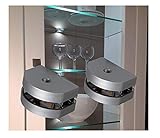 Gehäuse aus Metall/Kunststoff in Aluminiumoptik; Lichtfarbe: warm weiß