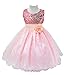 Girls Sequinned Dress Flower Sash Sleeveless Formal Party Wedding Bridesmaid Age ( 3-13 years )