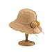 Produktbild MYJ Neuer weiblicher Fischerhut des Frühlings- und Sommerreisestrohhutes weiblicher Strand Sunhat Sonnenhut faltbar Frauen Fischerhut faltbar/Khaki / 56 / 58cm