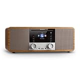 VARIEDAD MUSICAL: La radio tiene una interfaz WLAN para sintonizar de forma inalámbrica más de 15 000 emisoras de radio en todo el mundo. Y, si no tiene una conexión a internet disponible, siempre puede usar su radio como sintonizador de FM normal.