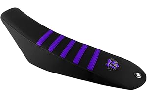 BKS SELLERIE GR BKS SELLERIE - Housse de Selle Moto 50cc sur Mesure Evo Black - Derbi Senda/DRD Xtrem/DRD Xrace/Gilera SMT/Gilera RCR - Version Supermotard (SM) & Enduro - Modèles Entre 2000-2010 - Violet