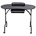Black Manicure Table Nail Technician Desk, Foldable