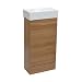 Produktbild Enki Badezimmer Garderobe Boden Stehend Eiche Waschkommode Schrank Keramik Becken Horizon