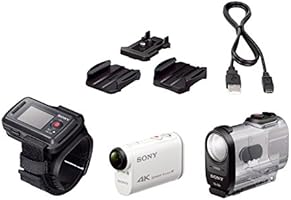 Sony FDRX1000VR.CEN Cam&eacute;ra d'action sportive avec montre de pilotage GPS int&eacute;gr&eacute; 4K Full HD Wifi/NFC Blanc