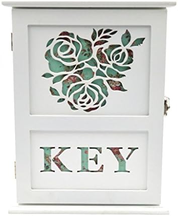 Retro Wood Key Holder Rack Stand Wall Mounted Hooks Storage Cabinet Decor