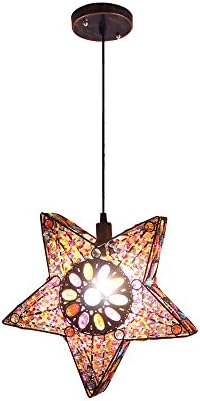 Pendant Lights European-Style Bedroom Bar Chandelier American Style DIY Star Shape Single-Headed Corridor Aisle Entrance Lights High Brightness E14 Light Source Height: 76 cm (Size : Style C)