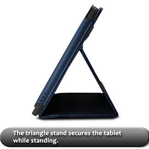 TrekStor SurfTab twin 11.6 Hülle Case -Infiland Slim Fit Folio PU-lederne dünne Kunstleder Schutzhülle Cover Tasche für TrekStor SurfTab twin 11.6 Volks-Tablet, 29,5 cm (11.6 Zoll 2in1 Tablet-PC) (mit Auto Schlaf / Wach Funktion,Tablet und Tastatur sind nicht entgehaltet) (Dunkleblau) - 7