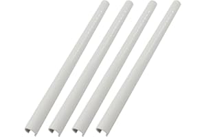 HpLive 4 Stück 15mm Heizungsrohr Verkleidung Rohrverkleidung, Heizkörperrohr Abdeckungen, Rohrverkleidung für Heizkörperrohre(500mm Weiß)