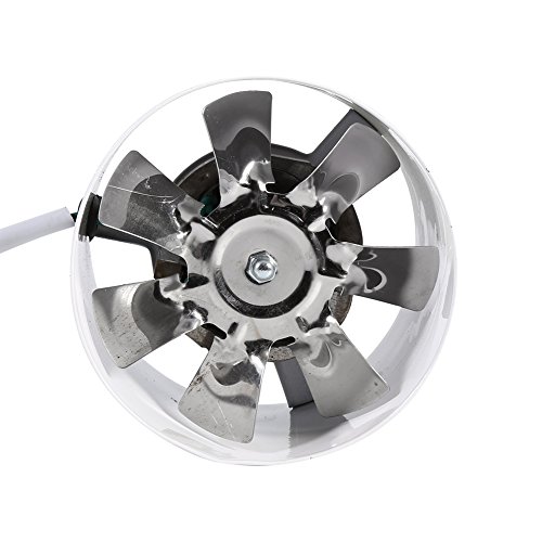 100mm Rohrventilator Rohrlüfter Lüfterflügel aus Stahl Drehzahl 2800R / Min Luftvolumen 140m³ / H 220V 20W - 2