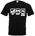 Price comparison product image Eat Sleep Longboard, Mens Printed T-Shirt - Black/White M