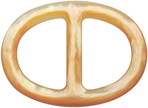 Sewanz Women's Elegant Gold Tone Oval Natural Shell Scarves Buckle,Silk Scarf Clips Jewelry Shawls Accessories