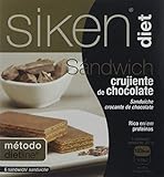 Rico en proteínas Siken Diet Sandwich Chocolate - 6 Unidades