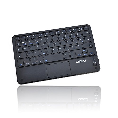 LEDELI Bluetooth Wireless QWERTZ deutsche Tastatur Keyboard mit Schutzhülle Case Cover Tasche Hülle Etui für iPad (für iPad mini 1 2 3 4) - 2