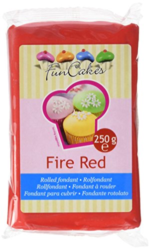 FunCakes Fondant, feuerrot, 1er Pack (1 x 250 g)