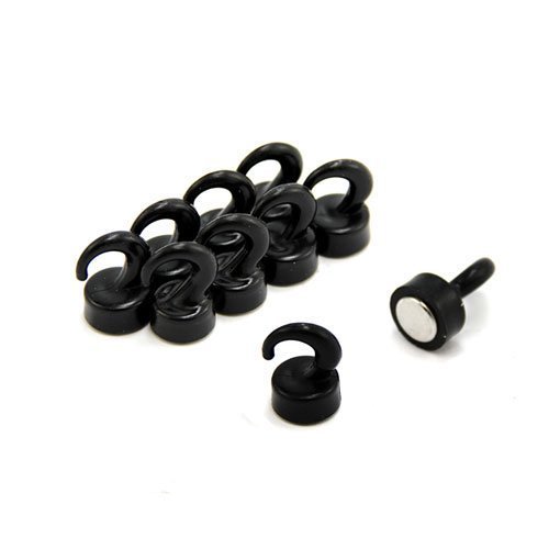 Magnet Expert F4MK12Bk-10 - Gancho magnético (12 x 20 mm, 1kg, 10 unidades)