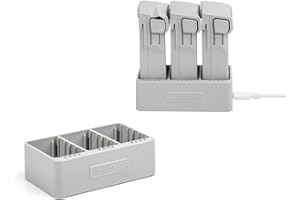 UBEIYI Caricatore per DJI Mini 3 Pro, stazione di ricarica intelligente USB per DJI Mini 3 Pro,ricarica successiva di 3 batterie, cavo di ricarica USB-C/USB-C, USB-C-A, supporta la ricarica rapida
