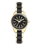Anne Klein Damenuhr Analog Quarz mit Metallarmband AK/N3212BKGB in der Farbkombination schwarz/Gold