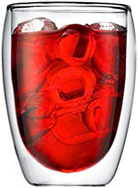 X&amp;L Creative 350ml double insulated glass cup cup egg cup glass cup juice cup drink cup cup beer mug bar theme restaurant daily life party party (8 * 11CM)