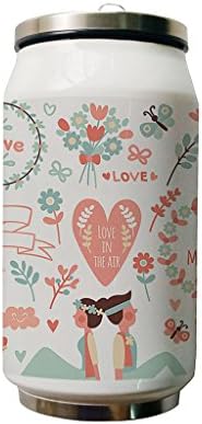 Love in the Air Double Layer Vacuum-Insulated Stainless Steel Water Bottle 280 ml(10 ounce)