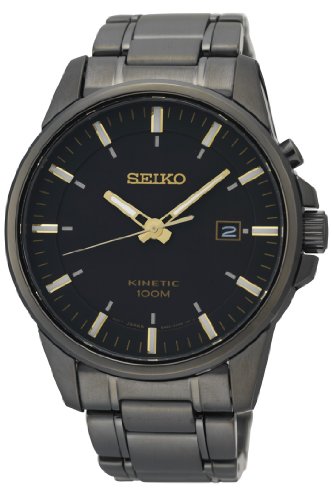 Seiko Herren-Armbanduhr XL Kinetic Analog Automatik Edelstahl beschichtet SKA531P1 Seiko Herren-Armbanduhr XL Kinetic Analog Automatik Edelstahl beschichtet SKA531P1