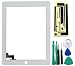 Produktbild iPad 2 Digitizer Weiß (Frontscheibe & Touchscreen) + Klebestreifen + Profi Reparatur Werkzeug Set