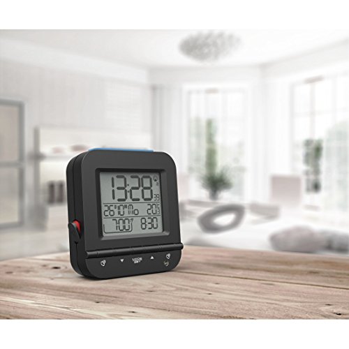 Hama Funkwecker „Dual Alarm“ (digital, 2 Weckzeiten, laut, ansteigender Weckton, sensorgesteuerte Nachtlicht Funktion, Snooze, Temperatur, Datum) Wecker schwarz - 9