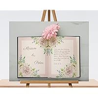 Trauspruch Trausprüche von CristalPainting - Zitaten aus der Bibel Kirchliche Trauung Leinwanddruck auf Keilrahmen 70x50