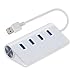 Produktbild Guzack USB Hub, 4 Port Super Speed Aluminum USB 3.0 Datenhub für Apple MacBook, MacMini, iMac, MacPro,PC, Notebook, Laptop und weiteren USB 3.0 kompatiblen Geräten, Silber