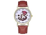 ADream Wassermann Sternzeichen Tierzeichen Leder Uhr für Frauen Herrenuhr Fashion Geburtstag Hochzeitsgeschenk