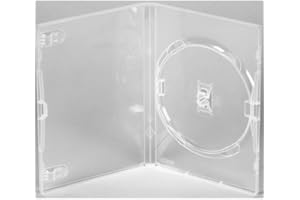 VISION MEDIA Lot de 25 supports replication- Lot de boîtiers doubles CD/DVD transparent Tranche de 14 mm