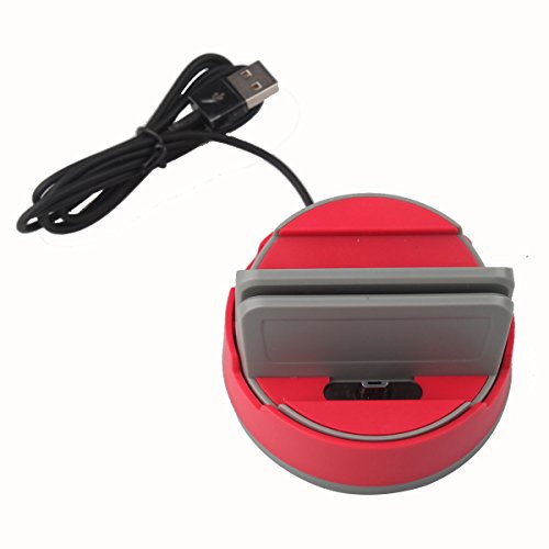 Boweike Universal 360 Drehen Dockingstation TYP C Dock Tischladetsation mit USB C (Red) - 2