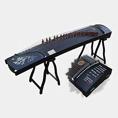 Guqin Guzheng avec Pleine Accessoires, 21 Cordes, Paulownia Qualité, 64x13.3 Pouces, Convient à Niveau d'entrée Examen d'enseignement Crowd (Color : Black, Size : 163 * 34 cm)