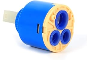 YOSOO HEALTH GEAR Bath Mixer Tap Cartridge Replacement, Ceramic Disc Valves for Mixer Taps, Kitchen Tap Ceramic Disc Cartridge Replacement Water Mixer Tap Inner Control(40mm)