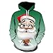 Produktbild Christmas Pullover Herren Damen Unisex UFODB Männer Weihnachtspullover Casual Sweatshirt Winterpullover Kapuzenpullover Pulli Weihnachtspulli Weihnachtsparty Oberteile