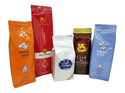 Espresso Probierset, il grande cinque in grani V, Bohnen, 5 x 250g