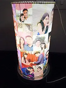 Craft N Creation Personalized Rotating Engraved Cap LED Photo Night Lamp (14 Inches, Multicolour)