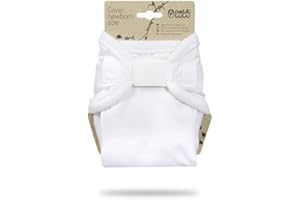 ‎PETIT LULU Petit Lulu Neugeborenen Überhose (2-6 kg) für Stoffwindeln Klett (Weiß)