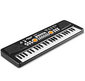 Elite 49 Key Electric Piano for Kids - Keyboard Musical Toy Piano with Microphone Portable Electronic Keyboards for Beginners - Best Gift for Boys & Girls (49 Key Piano)