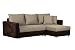 Produktbild CAVADORE Schlafsofa Caaro mit Recamiere links oder rechts / Couch mit  Schlaffunktion und Bettkasten / Mit Materialmix / 233 x 146 x 69 / Hellbraun-Braun