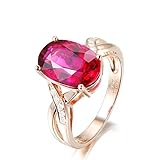 AnazoZ FINERING 18k Gold Damen-Ring Echt Turmaline 3.17 Karat Trauringe Eheringe Hochzeit Verlobung für Frauen Ringgr. 61 (19.4) Ringschmuck