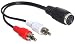 Produktbild DELOCK Kabel Cinch 2 x Stecker zu 5 pol DIN Buchse 0,2 m