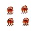 Mytoptrendz® Tort Brown Small Hair Claw Clip Clamp Grip Hair Accessor Plain Set of 4